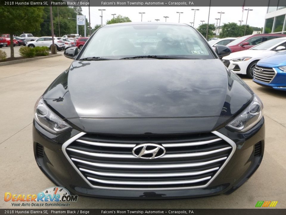 2018 Hyundai Elantra SE Phantom Black / Beige Photo #4