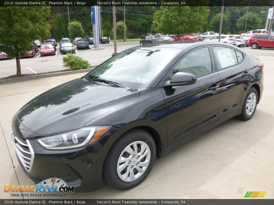 2018 Hyundai Elantra SE Phantom Black / Beige Photo #5