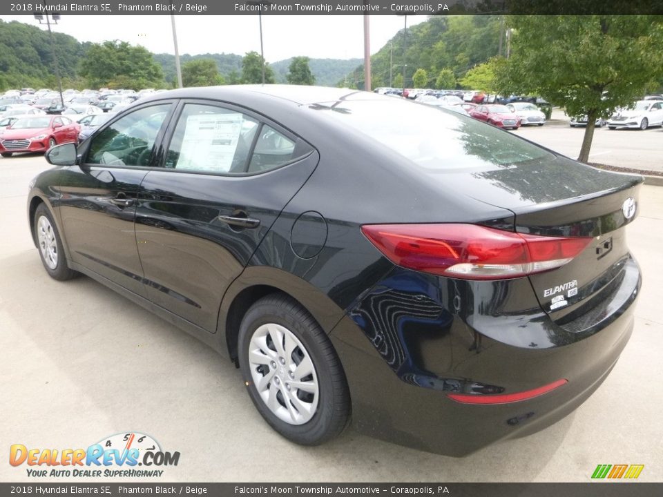 2018 Hyundai Elantra SE Phantom Black / Beige Photo #6