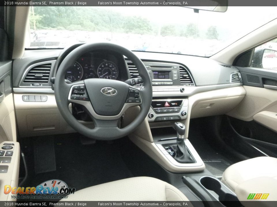 2018 Hyundai Elantra SE Phantom Black / Beige Photo #10