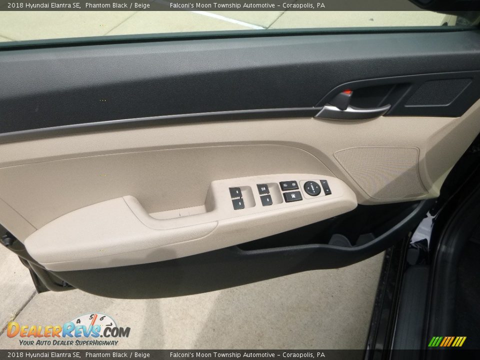 2018 Hyundai Elantra SE Phantom Black / Beige Photo #11