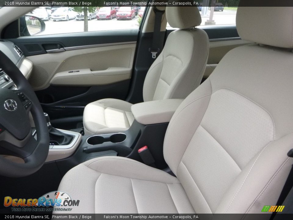 2018 Hyundai Elantra SE Phantom Black / Beige Photo #12