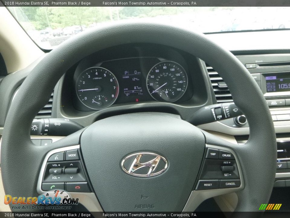 2018 Hyundai Elantra SE Phantom Black / Beige Photo #15
