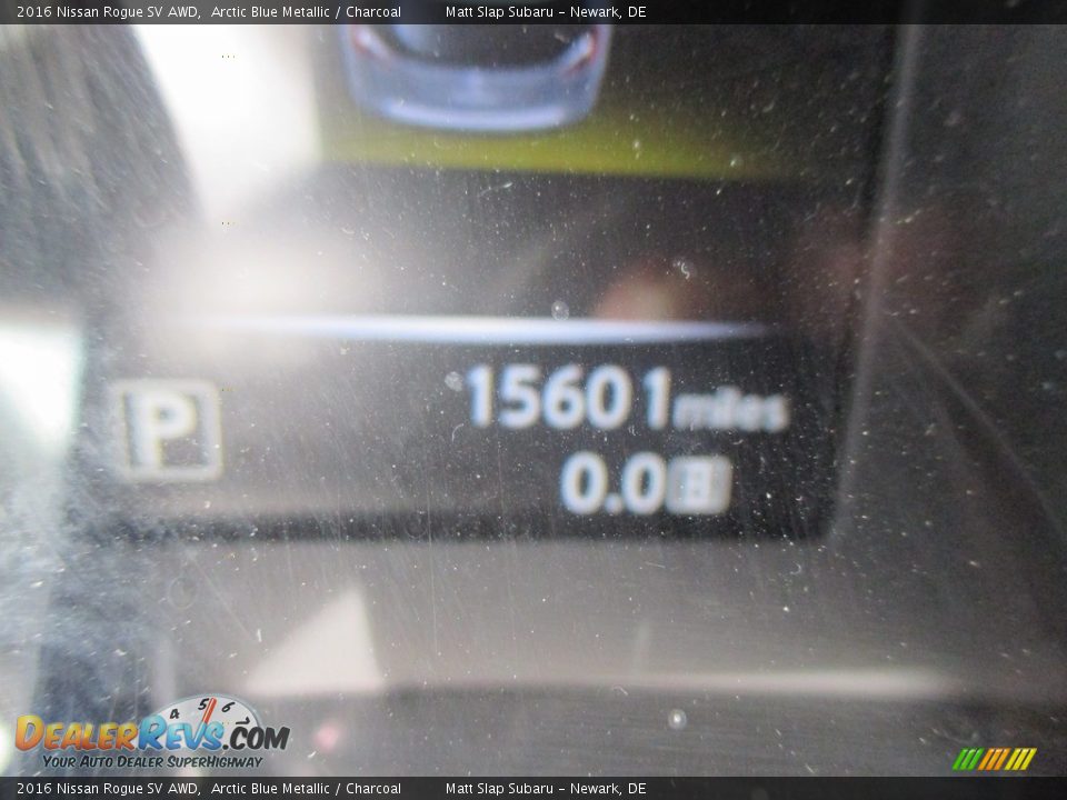 2016 Nissan Rogue SV AWD Arctic Blue Metallic / Charcoal Photo #27