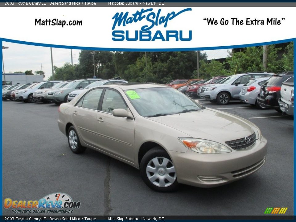2003 Toyota Camry LE Desert Sand Mica / Taupe Photo #1
