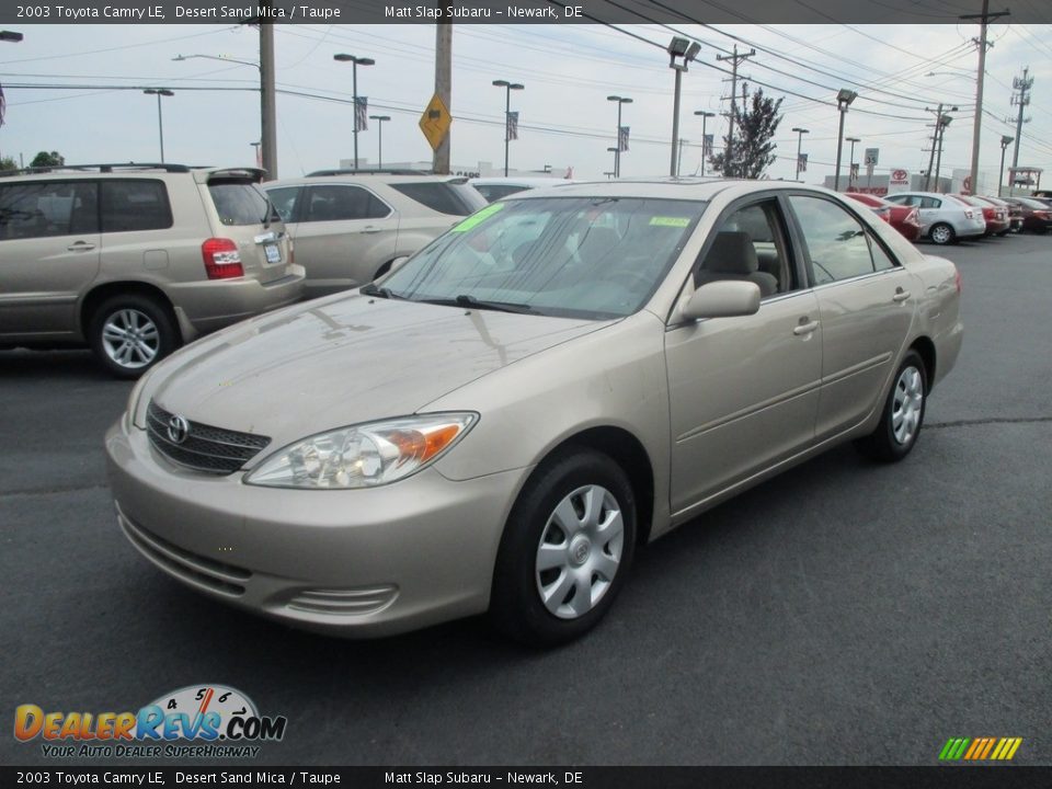 2003 Toyota Camry LE Desert Sand Mica / Taupe Photo #2