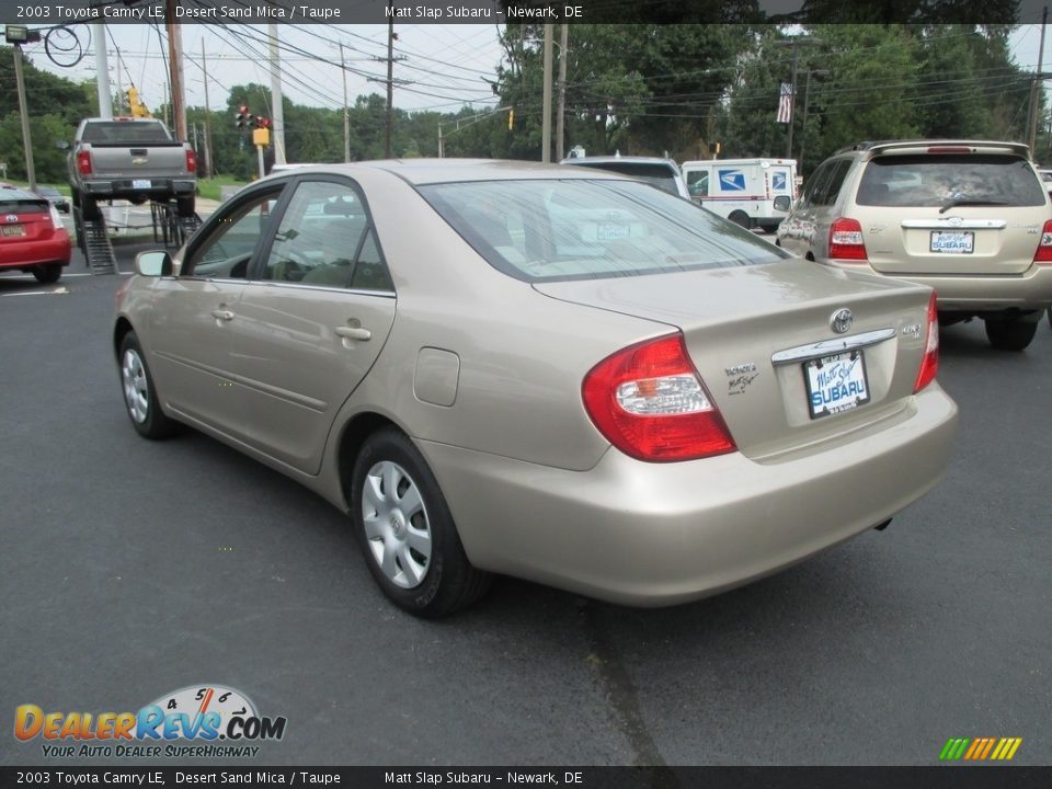 2003 Toyota Camry LE Desert Sand Mica / Taupe Photo #8