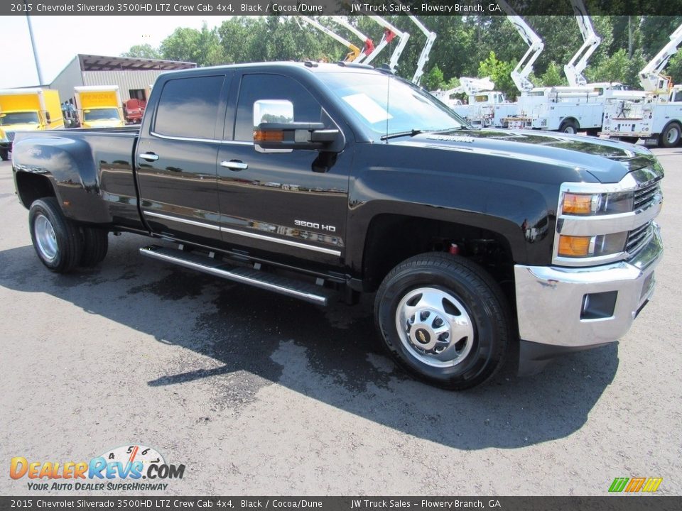 2015 Chevrolet Silverado 3500HD LTZ Crew Cab 4x4 Black / Cocoa/Dune Photo #3