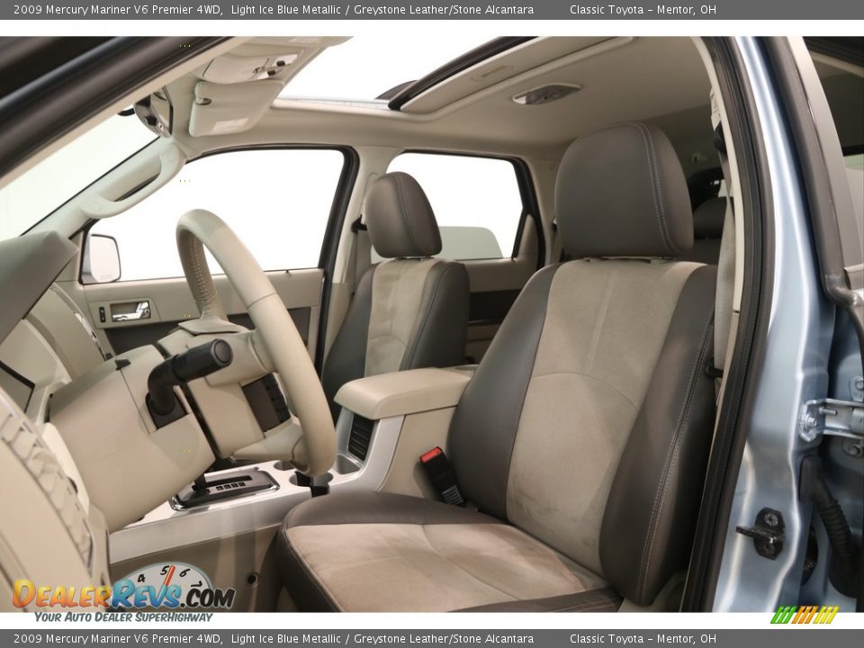 2009 Mercury Mariner V6 Premier 4WD Light Ice Blue Metallic / Greystone Leather/Stone Alcantara Photo #5