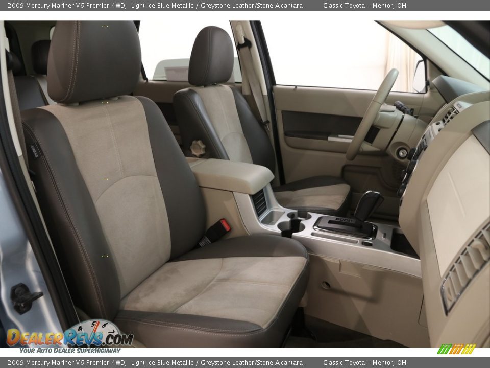 2009 Mercury Mariner V6 Premier 4WD Light Ice Blue Metallic / Greystone Leather/Stone Alcantara Photo #14