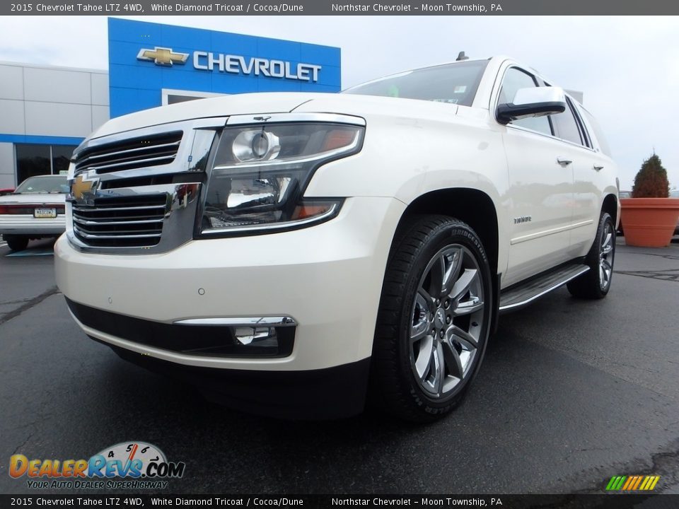 2015 Chevrolet Tahoe LTZ 4WD White Diamond Tricoat / Cocoa/Dune Photo #2