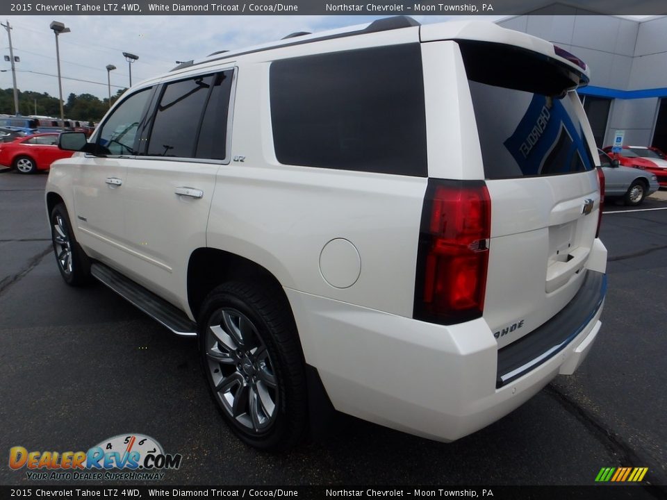 2015 Chevrolet Tahoe LTZ 4WD White Diamond Tricoat / Cocoa/Dune Photo #4