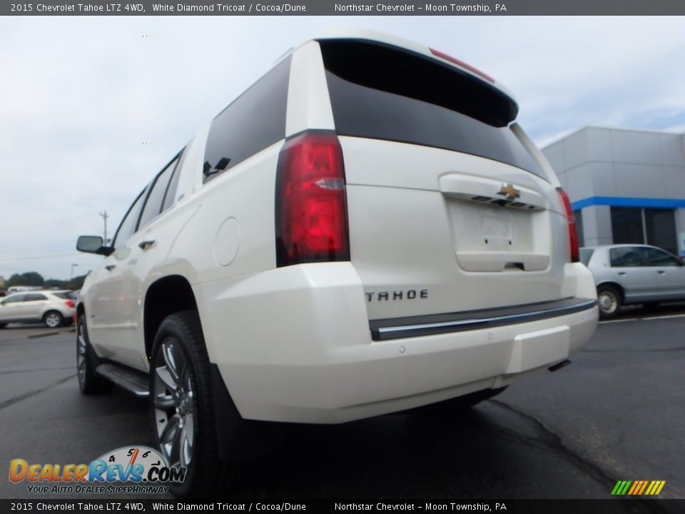 2015 Chevrolet Tahoe LTZ 4WD White Diamond Tricoat / Cocoa/Dune Photo #5