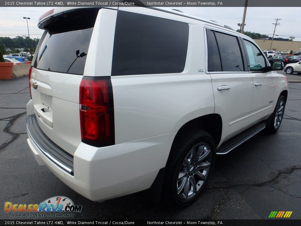 2015 Chevrolet Tahoe LTZ 4WD White Diamond Tricoat / Cocoa/Dune Photo #8