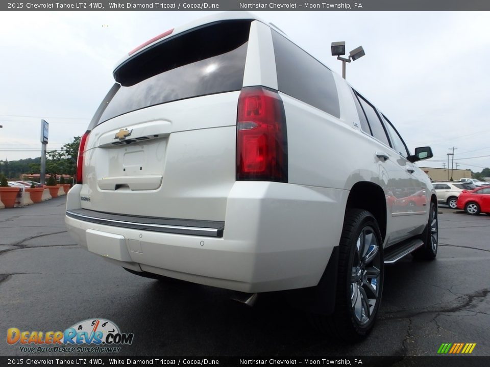 2015 Chevrolet Tahoe LTZ 4WD White Diamond Tricoat / Cocoa/Dune Photo #9