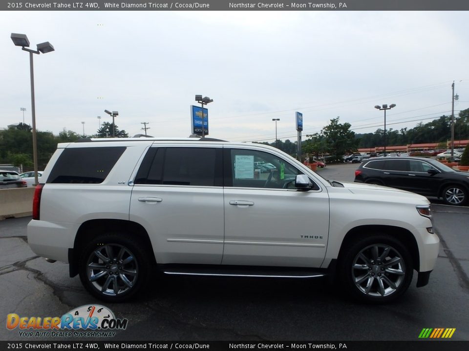 2015 Chevrolet Tahoe LTZ 4WD White Diamond Tricoat / Cocoa/Dune Photo #10