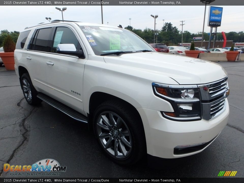 2015 Chevrolet Tahoe LTZ 4WD White Diamond Tricoat / Cocoa/Dune Photo #11