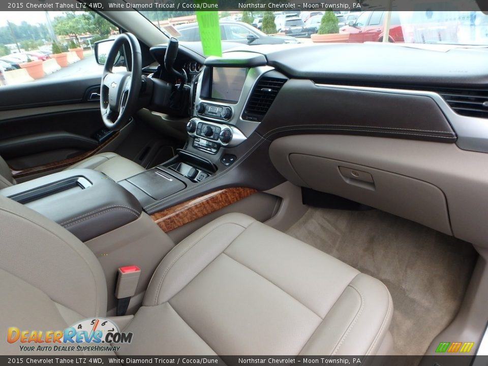 2015 Chevrolet Tahoe LTZ 4WD White Diamond Tricoat / Cocoa/Dune Photo #16