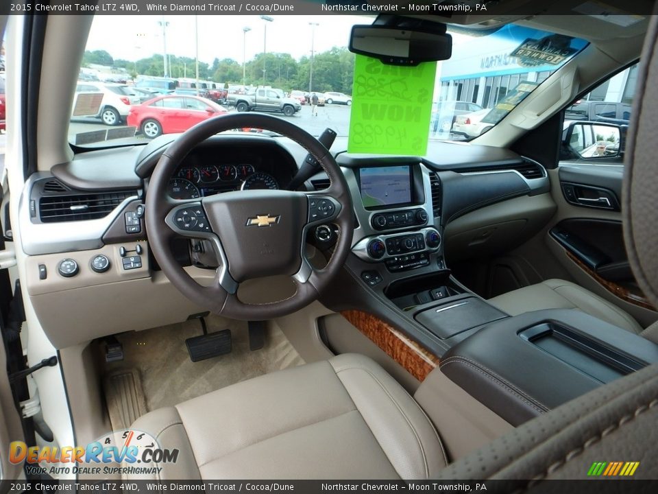 2015 Chevrolet Tahoe LTZ 4WD White Diamond Tricoat / Cocoa/Dune Photo #22