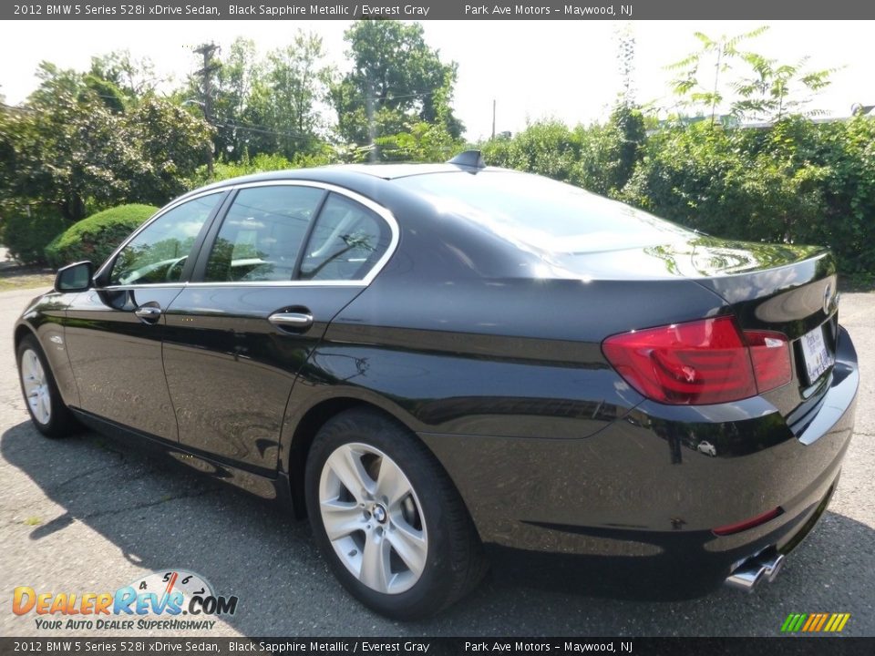 2012 BMW 5 Series 528i xDrive Sedan Black Sapphire Metallic / Everest Gray Photo #3