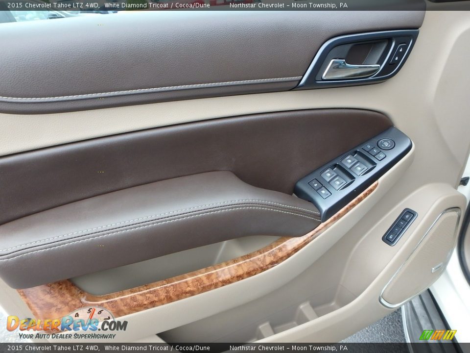 2015 Chevrolet Tahoe LTZ 4WD White Diamond Tricoat / Cocoa/Dune Photo #24