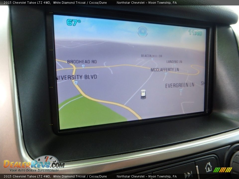 2015 Chevrolet Tahoe LTZ 4WD White Diamond Tricoat / Cocoa/Dune Photo #26
