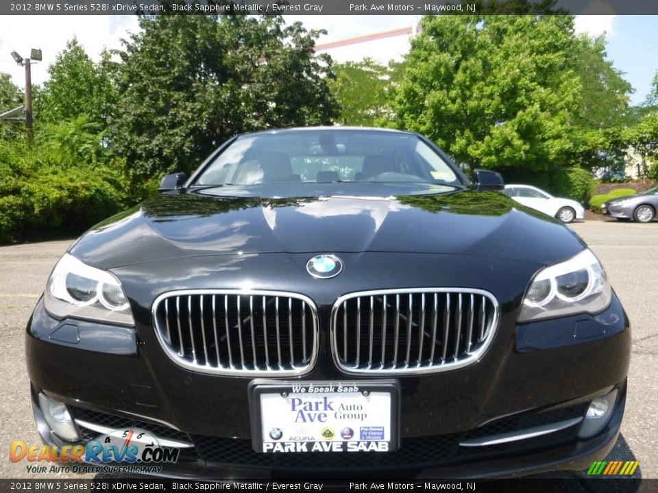 2012 BMW 5 Series 528i xDrive Sedan Black Sapphire Metallic / Everest Gray Photo #9