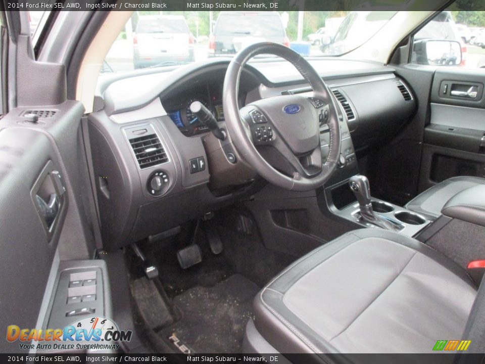 2014 Ford Flex SEL AWD Ingot Silver / Charcoal Black Photo #11