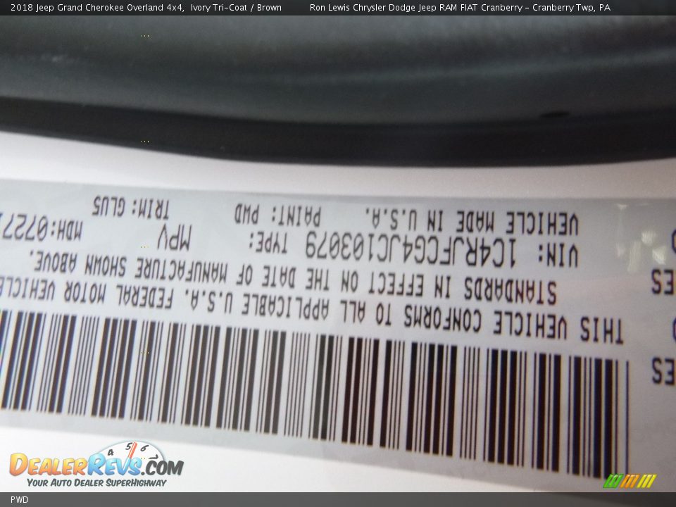 Jeep Color Code PWD Ivory Tri-Coat