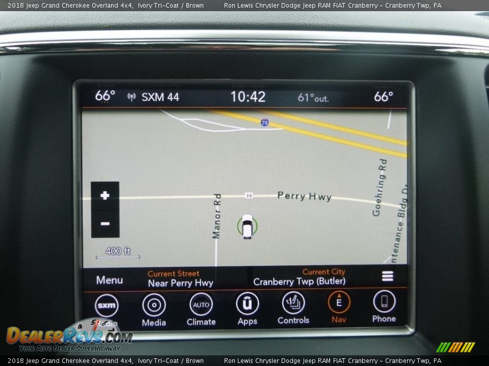 2018 Jeep Grand Cherokee Overland 4x4 Ivory Tri-Coat / Brown Photo #16