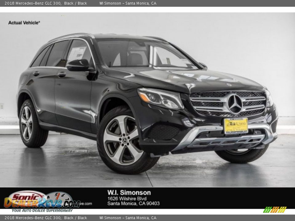2018 Mercedes-Benz GLC 300 Black / Black Photo #1