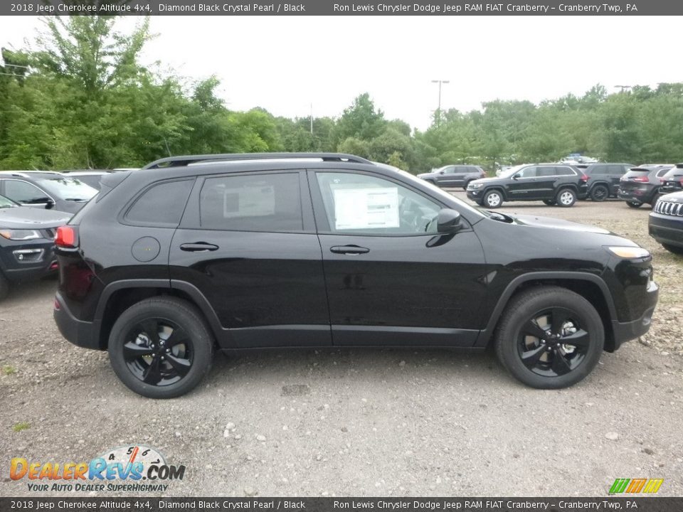 Diamond Black Crystal Pearl 2018 Jeep Cherokee Altitude 4x4 Photo #6