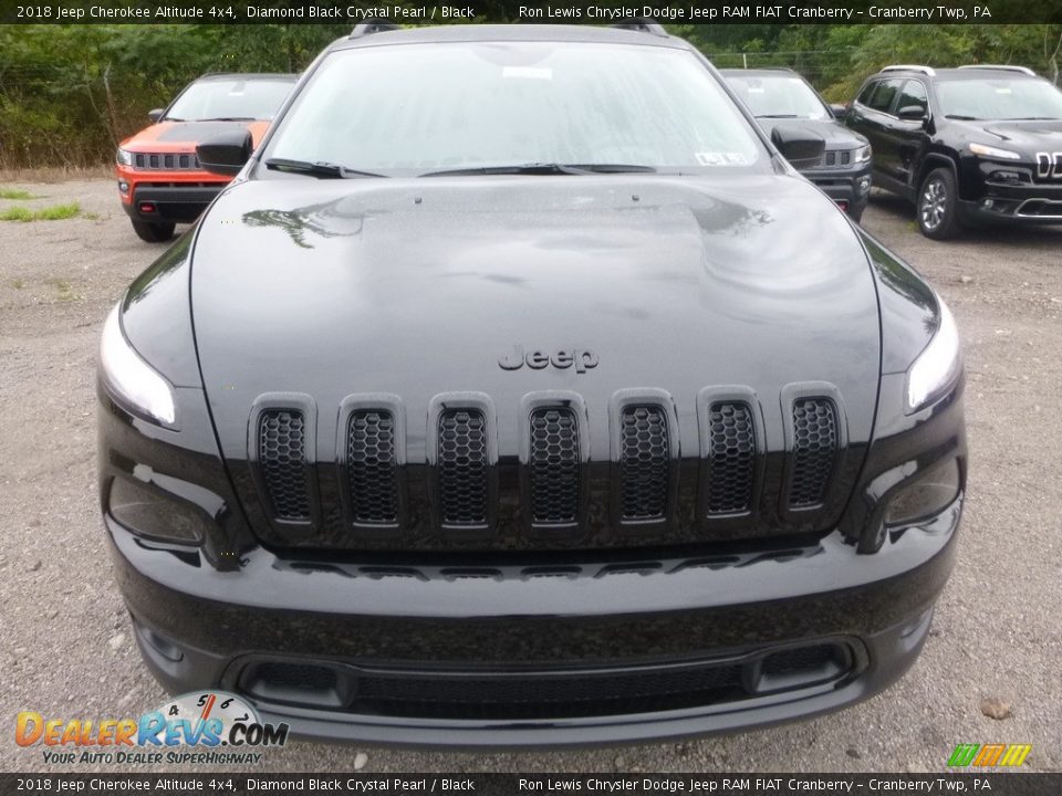2018 Jeep Cherokee Altitude 4x4 Diamond Black Crystal Pearl / Black Photo #8