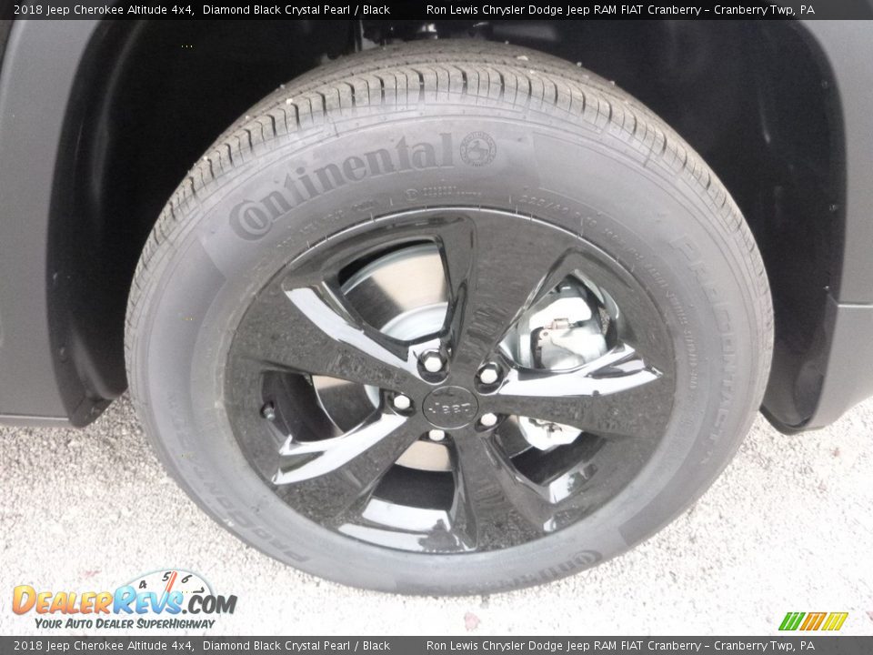 2018 Jeep Cherokee Altitude 4x4 Diamond Black Crystal Pearl / Black Photo #9