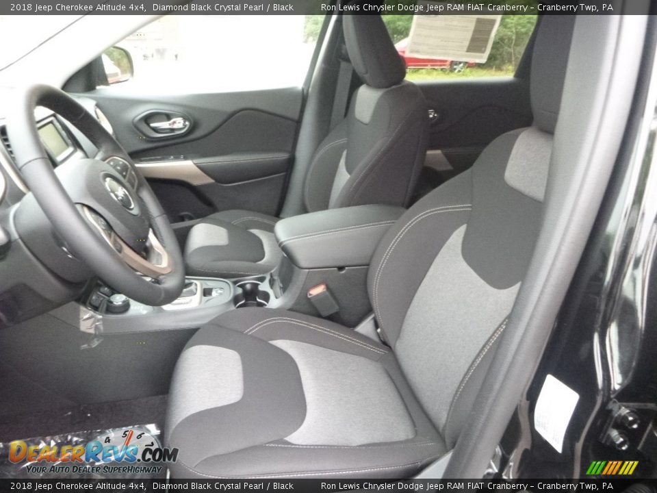2018 Jeep Cherokee Altitude 4x4 Diamond Black Crystal Pearl / Black Photo #16