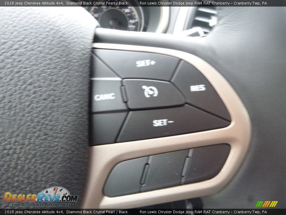 2018 Jeep Cherokee Altitude 4x4 Diamond Black Crystal Pearl / Black Photo #19