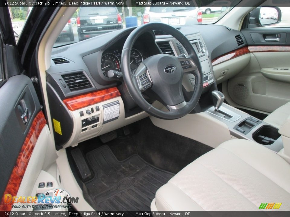 2012 Subaru Outback 2.5i Limited Deep Indigo Pearl / Warm Ivory Photo #12