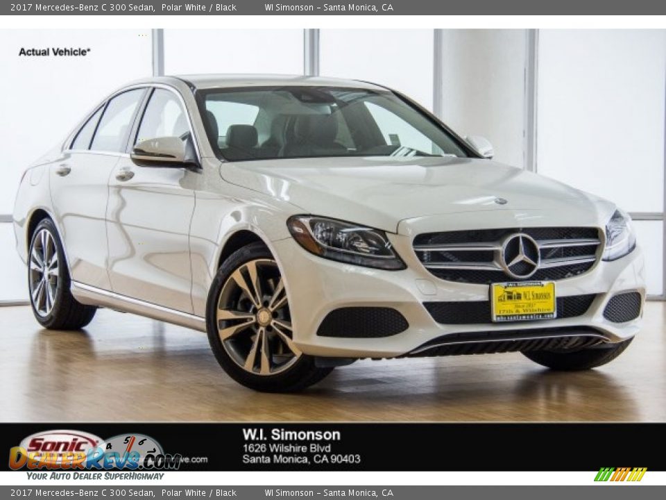 2017 Mercedes-Benz C 300 Sedan Polar White / Black Photo #1