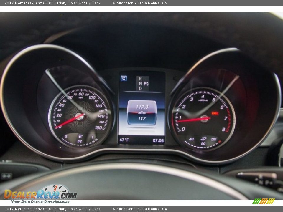 2017 Mercedes-Benz C 300 Sedan Polar White / Black Photo #7