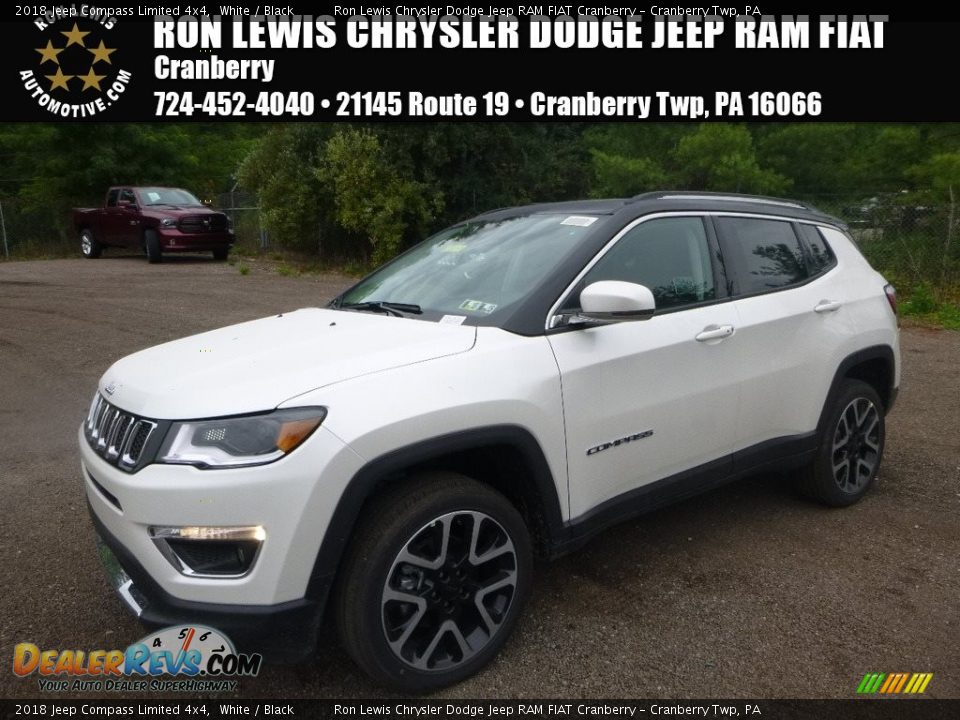 2018 Jeep Compass Limited 4x4 White / Black Photo #1