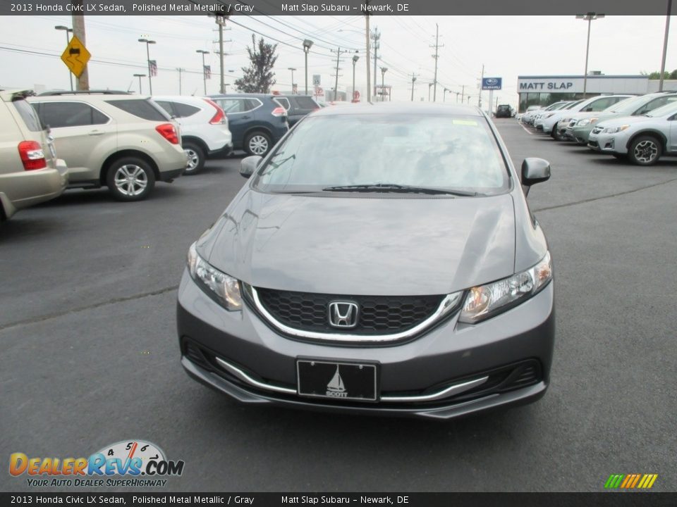 2013 Honda Civic LX Sedan Polished Metal Metallic / Gray Photo #3