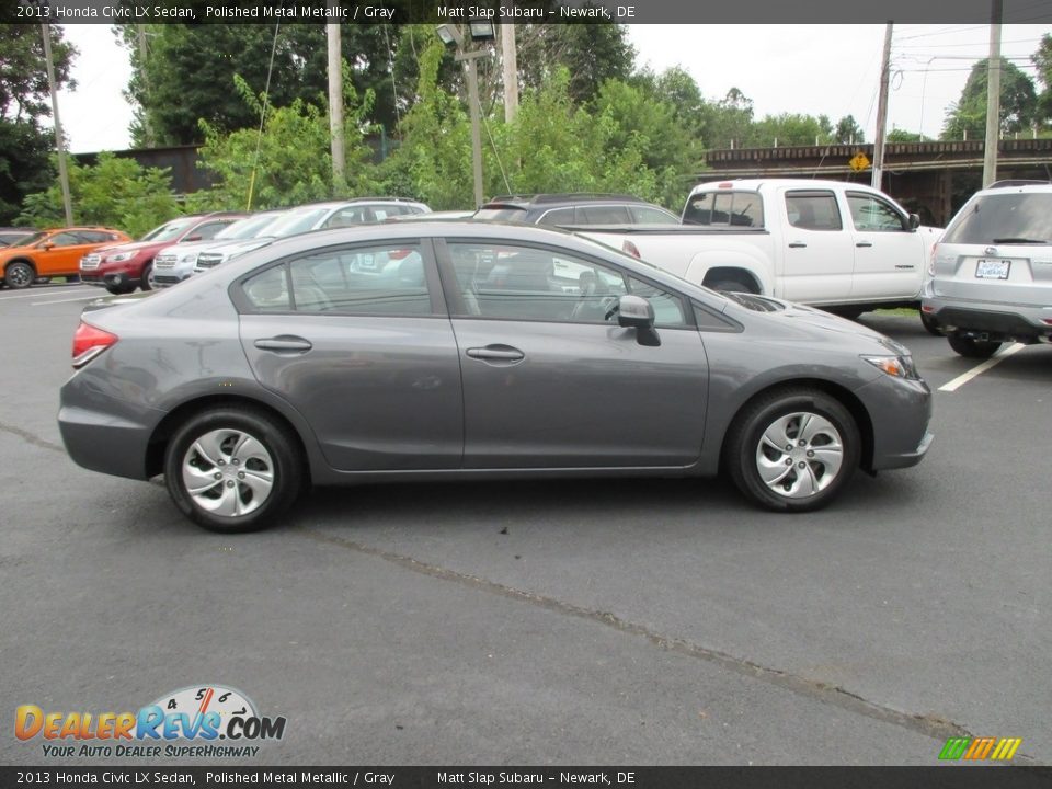 2013 Honda Civic LX Sedan Polished Metal Metallic / Gray Photo #5