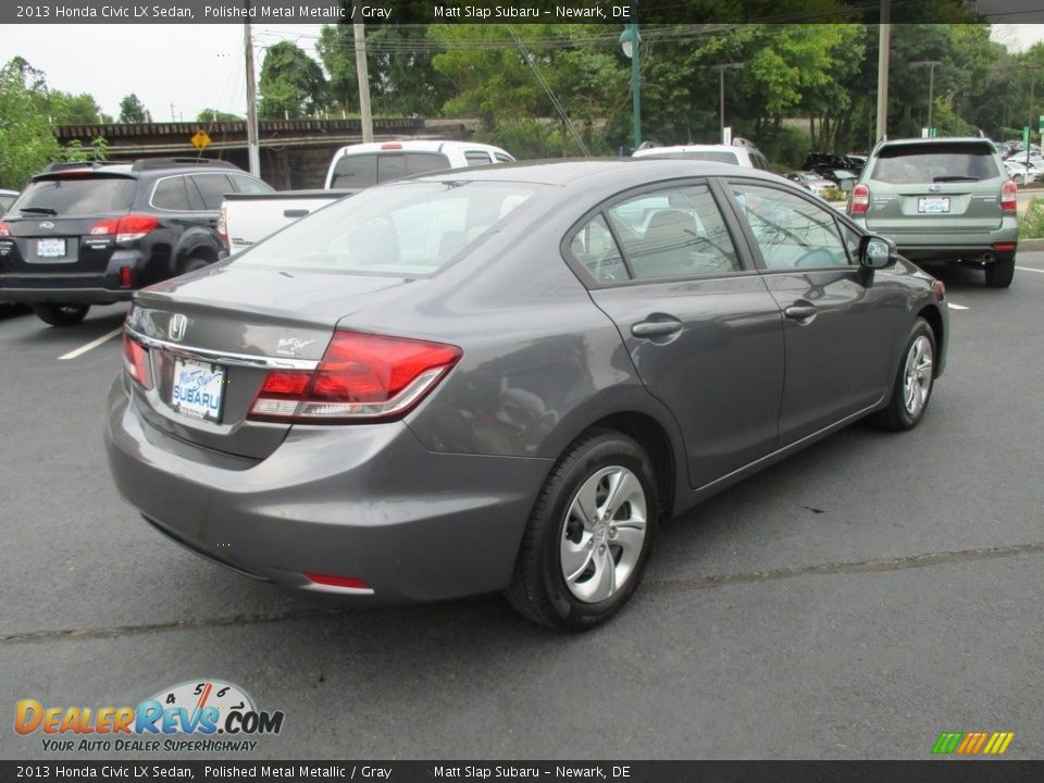 2013 Honda Civic LX Sedan Polished Metal Metallic / Gray Photo #6