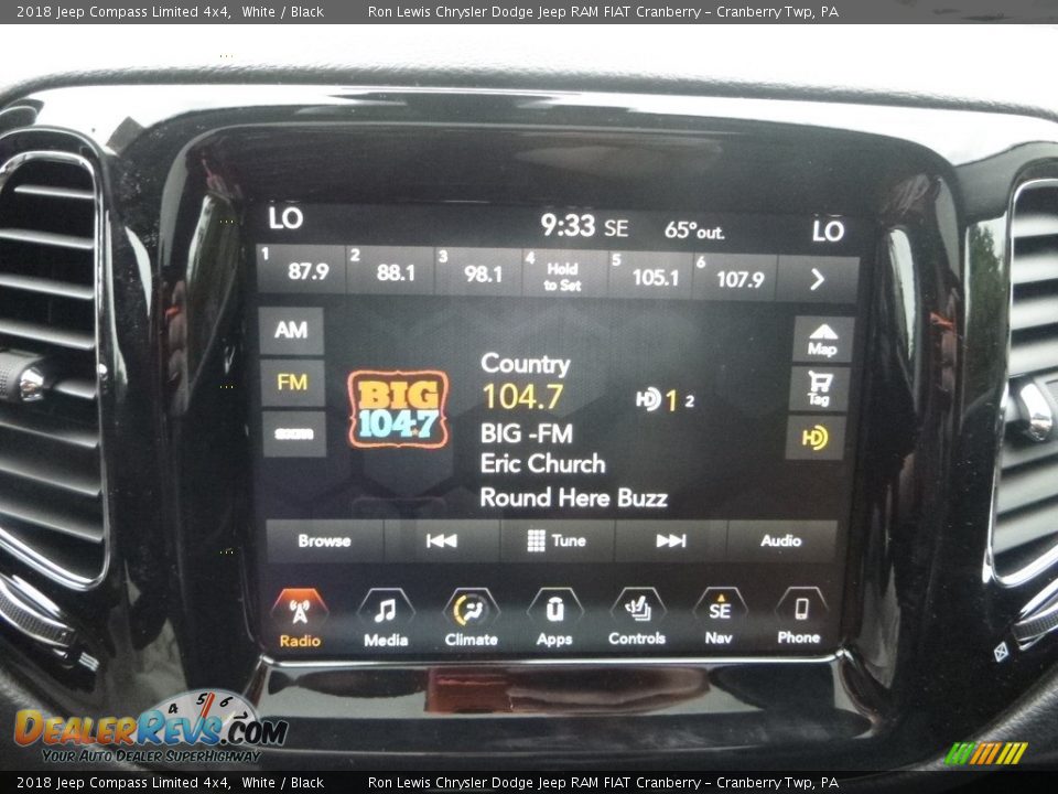 2018 Jeep Compass Limited 4x4 White / Black Photo #17