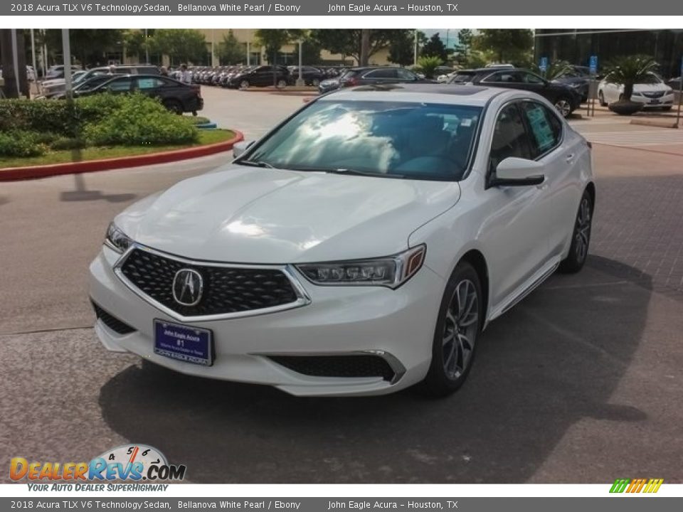2018 Acura TLX V6 Technology Sedan Bellanova White Pearl / Ebony Photo #3