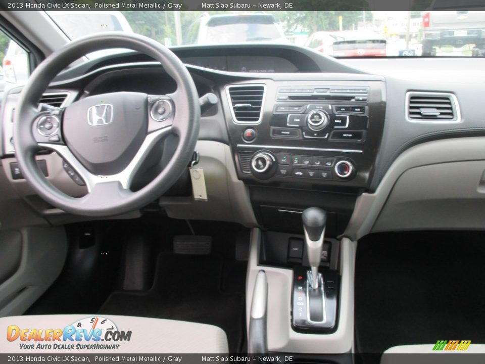 2013 Honda Civic LX Sedan Polished Metal Metallic / Gray Photo #10