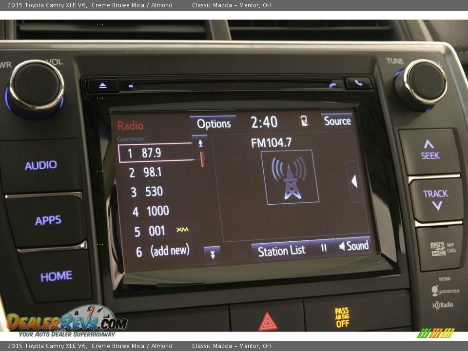 Audio System of 2015 Toyota Camry XLE V6 Photo #13