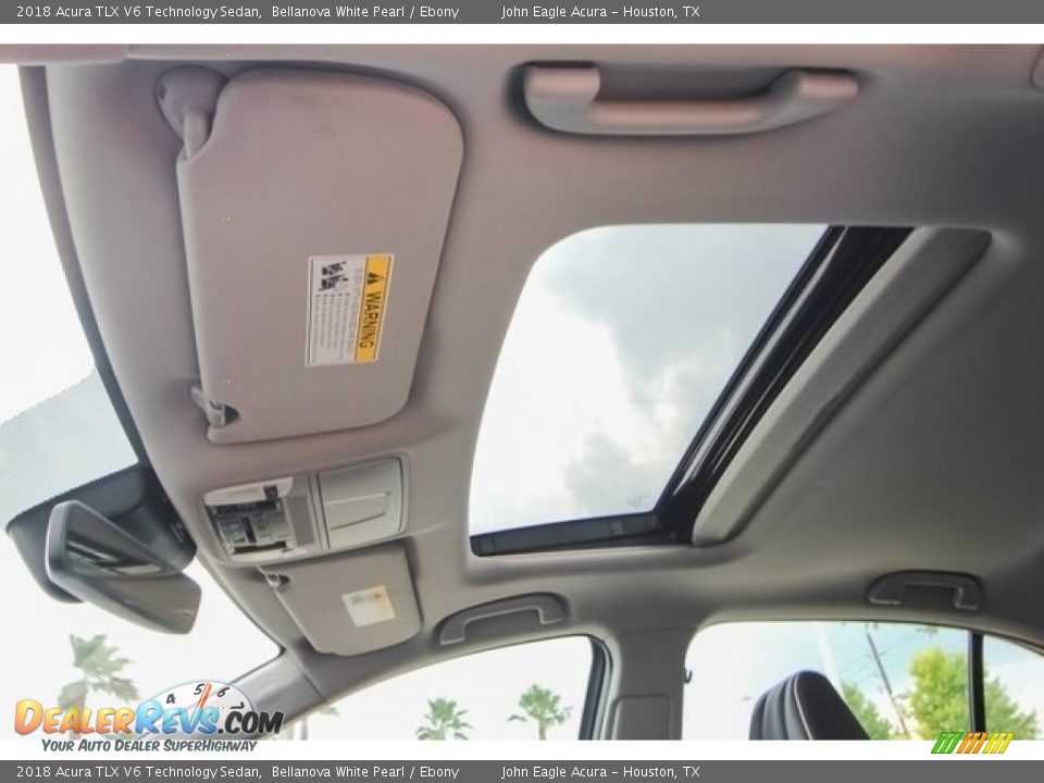 2018 Acura TLX V6 Technology Sedan Bellanova White Pearl / Ebony Photo #14