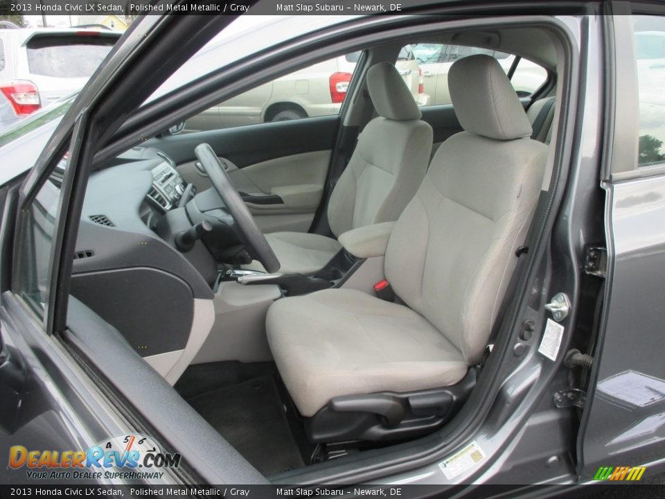 2013 Honda Civic LX Sedan Polished Metal Metallic / Gray Photo #16