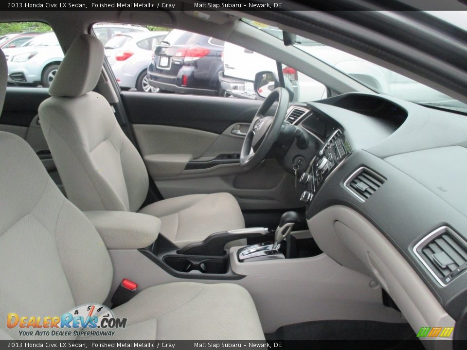 2013 Honda Civic LX Sedan Polished Metal Metallic / Gray Photo #17